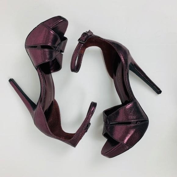 Nine West metallic grape/purple heels. 7M. NWOT. - Picture 6 of 16